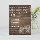 Rustic Mason Jars Printed or Digital Wedding (Staand voorkant)