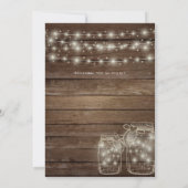 Rustic Mason Jars Printed or Digital Wedding (Achterkant)