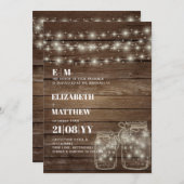 Rustic Mason Jars Printed or Digital Wedding (Voorkant / Achterkant)