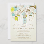 RUSTIC MASON JARS SPRING ENGAGEMENT PARTY INVITE KAART (Voorkant)