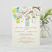 RUSTIC MASON JARS SPRING ENGAGEMENT PARTY INVITE KAART (Staand voorkant)
