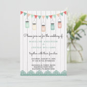 Rustic Mason Jars String Lights op het houtwacht Kaart (Staand voorkant)