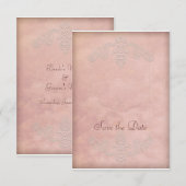 Rustic Mauve Wedding Save the Date Kaarten (Voorkant / Achterkant)