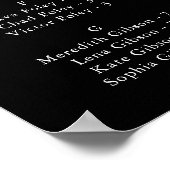 Rustic Meadow Botanical Alphabetical Seating Chart Poster (Hoek)