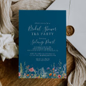 Rustic Meadow Botanical Bridal Shower Tea Party Kaart