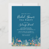 Rustic Meadow Botanical Bridal Shower Tea Party Kaart (Voorkant)
