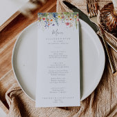 Rustic Meadow Botanical Dinner Menu