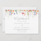 Rustic Meadow Botanical Elopement Aankondiging (Voorkant)