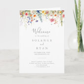 Rustic Meadow Botanical Folded Wedding Programma (Voorkant)