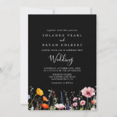 Rustic Meadow Botanical Front & Back Wedding Kaart (Voorkant)