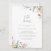 Rustic Meadow Botanical I Do BBQ Engagement Party Kaart (Voorkant)