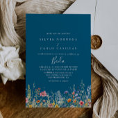 Rustic Meadow Botanical Spanish Wedding Kaart