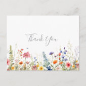 Rustic Meadow Botanical Thank You Briefkaart (Voorkant)
