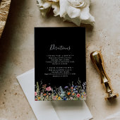 Rustic Meadow Botanical Wedding Directions Informatiekaartje