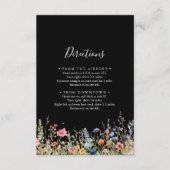 Rustic Meadow Botanical Wedding Directions Informatiekaartje (Voorkant)