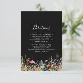 Rustic Meadow Botanical Wedding Directions Informatiekaartje (Staand voorkant)