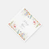 Rustic Meadow Botanical Wedding Napkin Servet (Hoek)