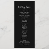 Rustic Meadow Botanical Wedding Program Programmakaart (Achterkant)