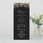 Rustic Meadow Botanical Wedding Program Programmakaart (Staand voorkant)