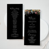 Rustic Meadow Botanical Wedding Program Programmakaart