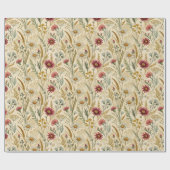 Rustic Meadow Daisies with Wheat and Wildflowers Cadeaupapier (Vlak)