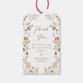 Rustic Meadow Wildflower Fall Wedding Dank u Cadeaulabel (Voorkant)