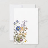 Rustic Meadow Wildflowers Paarse Waterverf QR RSVP Kaartje (Achterkant)