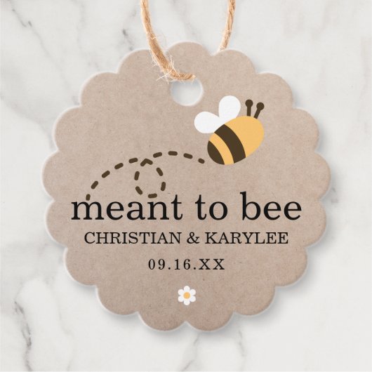 Rustic Meant to be Wedding Bedankt Bedankjes Labels (Voorkant)