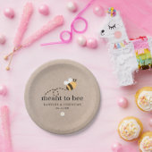 Rustic Meant To Bee Bruiloft Papieren Bordje (Feest)