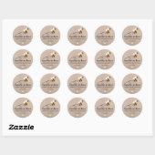Rustic Meant To Bee Bruiloft Ronde Sticker (Vel)