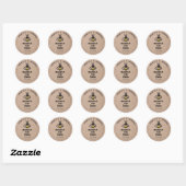 Rustic Meant To Bee Bruiloft Ronde Sticker (Vel)