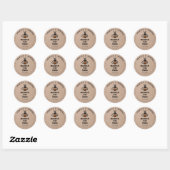 Rustic Meant To Bee Bruiloft Ronde Sticker (Vel)