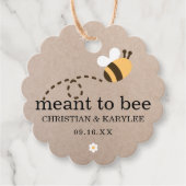 Rustic Meant To Bee Trouw Dank Je Bedankjes Labels (Voorkant)