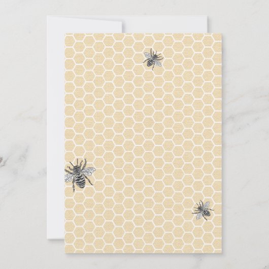 Rustic Meant to Bee Vrijgezellenfeest Kaart (Achterkant)