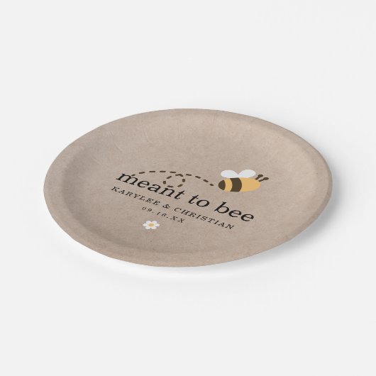 Rustic Meant to bee Wedding Papieren Bordje (Gekanteld)