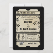 Rustic Medieval Renaissance Ticket Wedding Kaart (Voorkant)