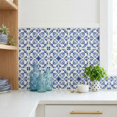 Rustic Mediterranean Navy Blue White Tegeltje