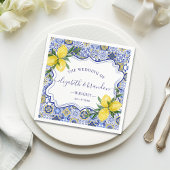 Rustic Mediterranean Tile Wedding with Lemons Servet