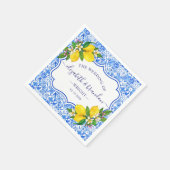 Rustic Mediterranean Tiles Summer Wedding Servet (Hoek)