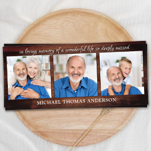 Rustic Memorial 3 Foto Funeral Prayer Bladwijzer