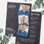 Rustic Memorial 3 Foto Funeral Prayer Kaart