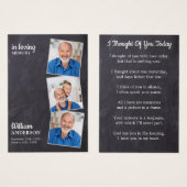 Rustic Memorial 3 Foto Funeral Prayer Kaart (Voorkant /achterkant)