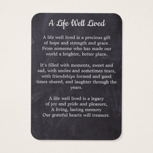 Rustic Memorial 3 Foto Silk Funeral Prayer Kaart (Achterkant)