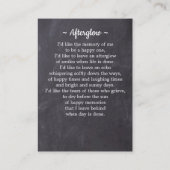 Rustic Memorial 3 Foto Slate Funeral Prayer Kaart Contactkaartje (Achterkant)