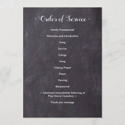 Rustic Memorial 5 Foto's Order of Service Funeral Programmakaart (Achterkant)