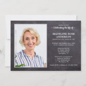 Rustic Memorial Celebration of Life Photo Funeral Kaart (Voorkant)