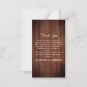 Rustic Memorial Eucalyptus Foto Funeral Hartelijk Notitiekaartje (Achterkant)