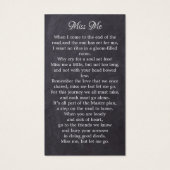 Rustic Memorial Floral Afbeelding Funeral Prayer K Visitekaartje (Achterkant)