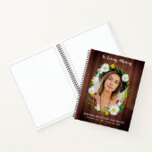 Rustic Memorial Floral Daisy Funeral Guest Book Notitieboek (Binnen)