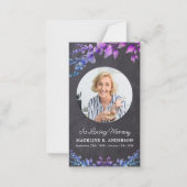 Rustic Memorial Foto botanische begrafenis Notitiekaartje (Voorkant)